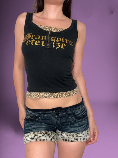 Leopard Zipper Tank ♡ Size S
