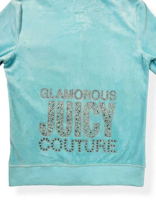 Blue Velour Juicy Couture Hoodie ♡ M