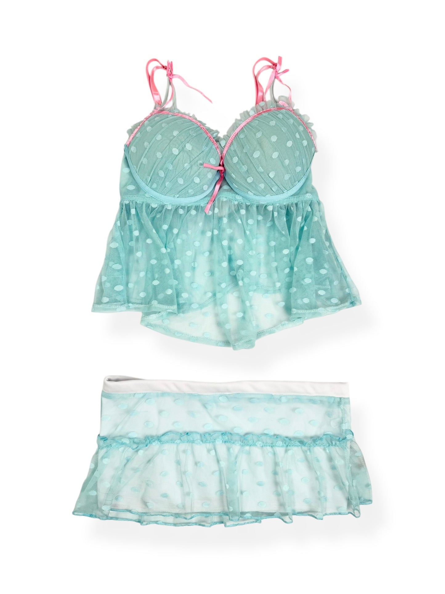 Blue Polka Cami Set ♡ XS/S