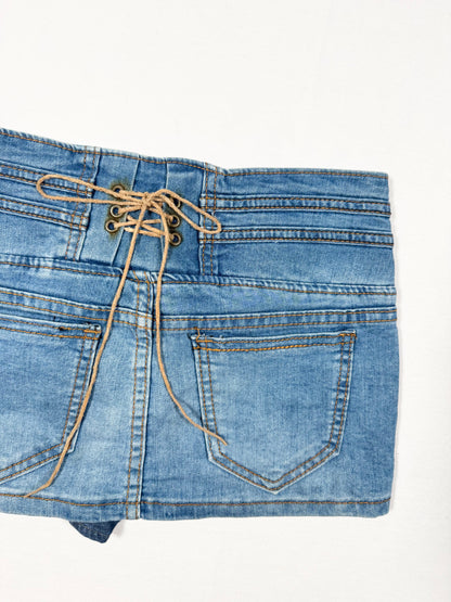 Lace Up Back Mini Skirt ♡ Size XS