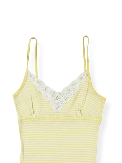 Yellow Striped Hollister Cami ♡ S