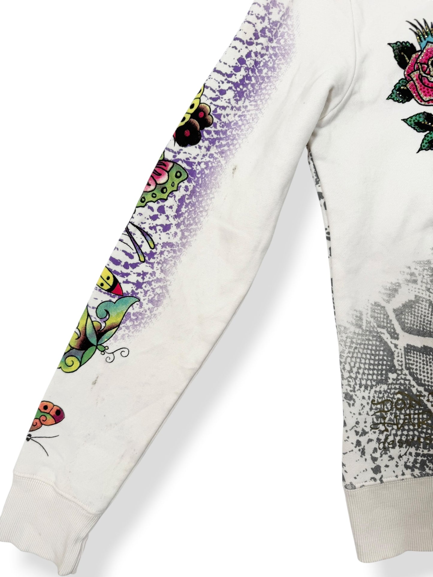 Ed Hardy Snakeprint Zip Up Hoodie ♡ M