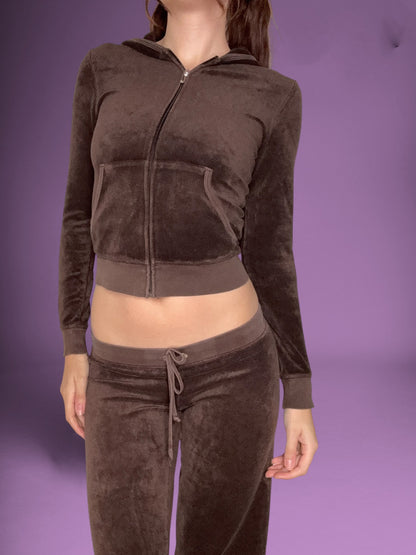 Juicy Couture Brown Towelling Tracksuit ♡ S