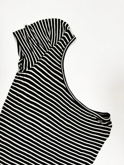 Playboy Striped One Shoulder Tee