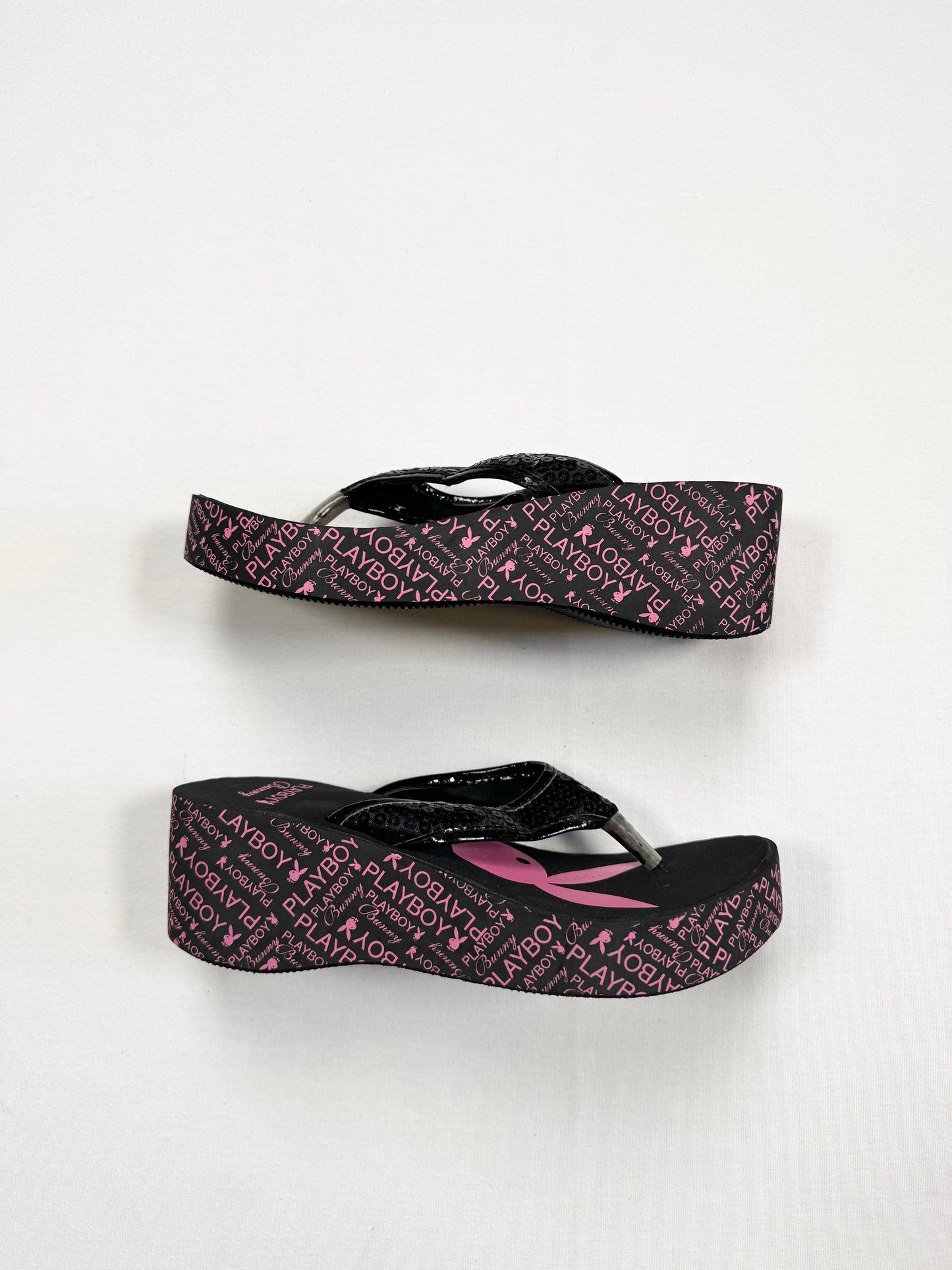 Playboy Pink & Black Platform Sandals ♡ Euro 38