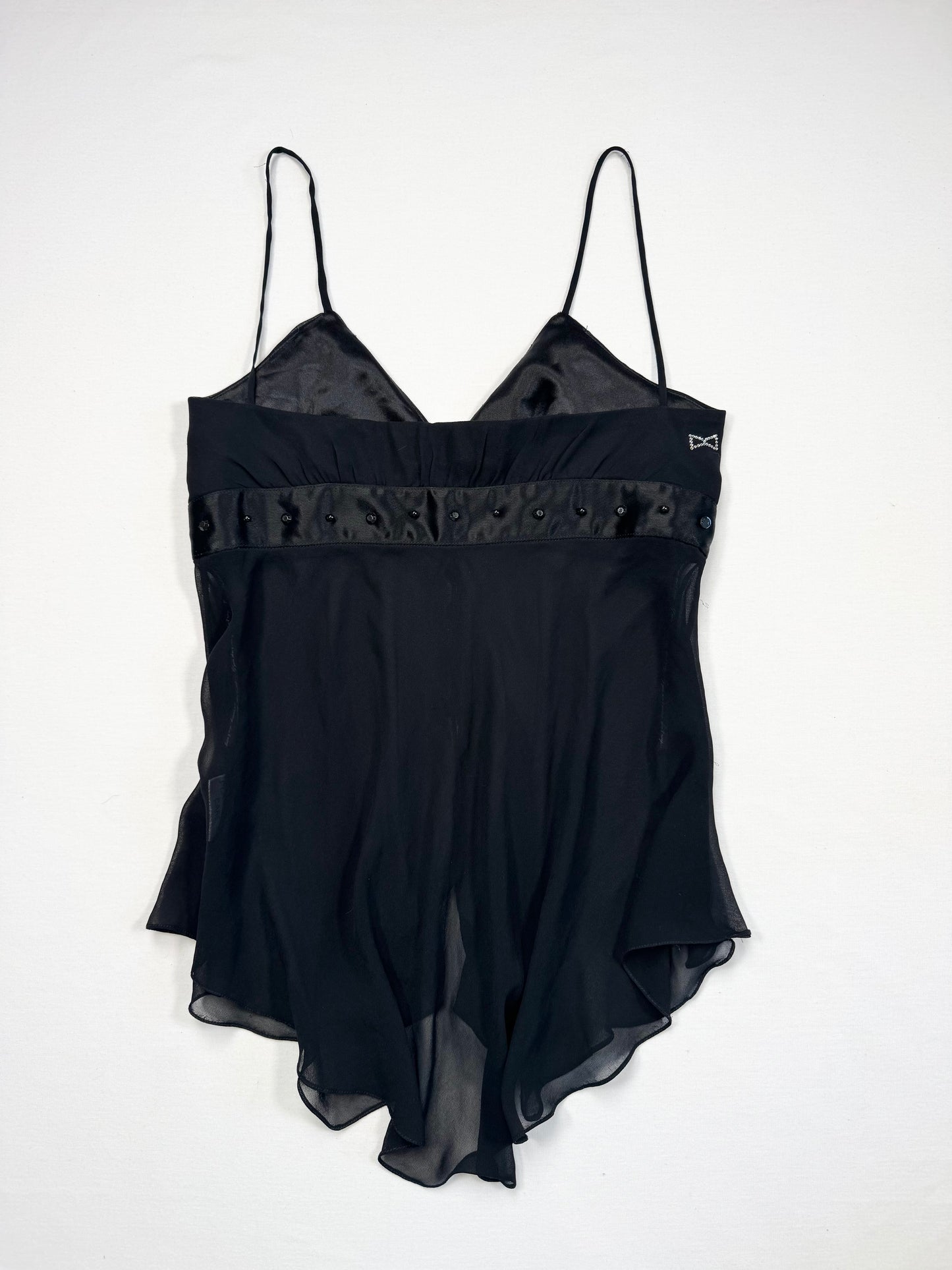 Black Playboy Diamanté Cami ♡ S/M