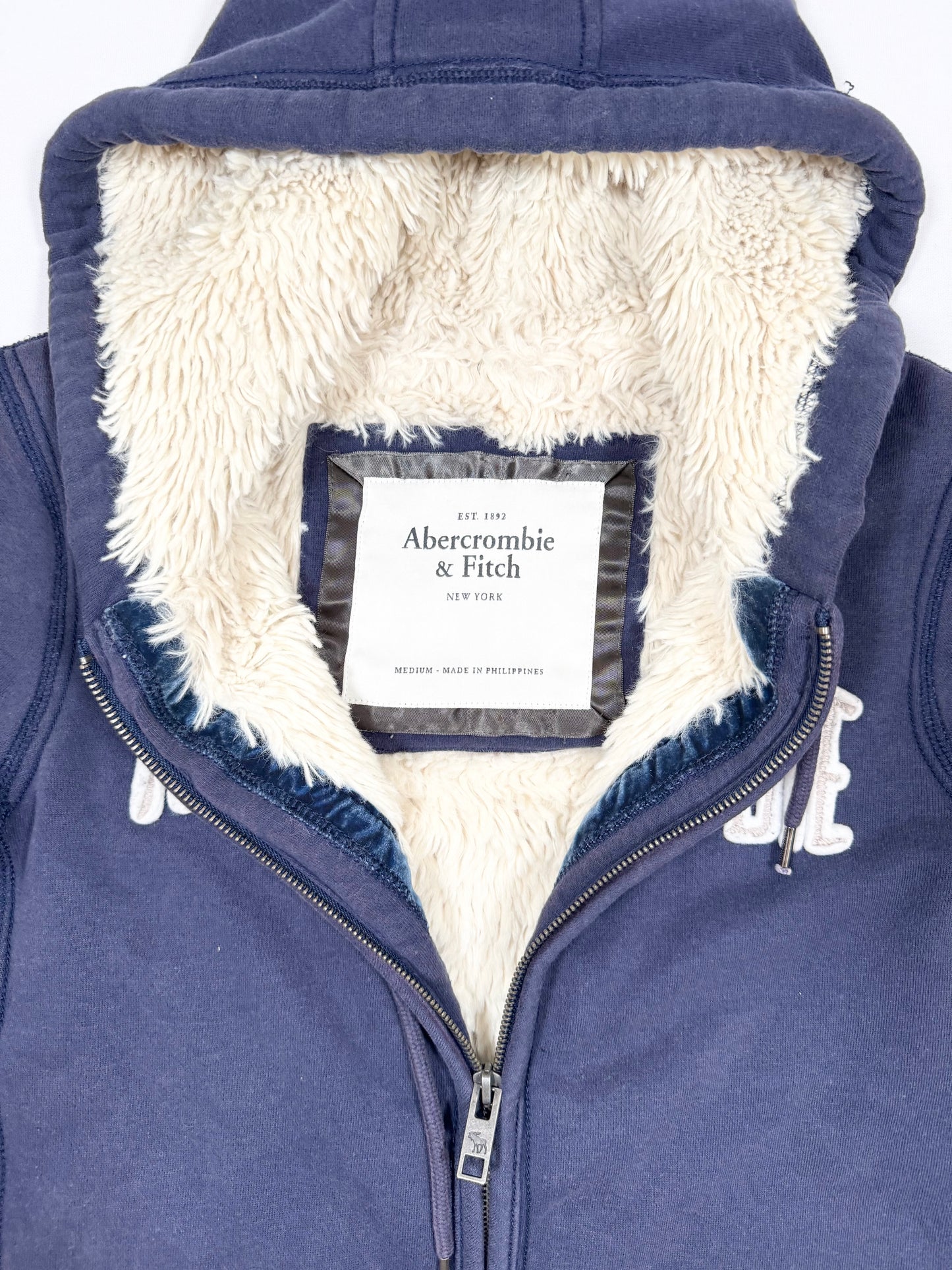 Abercrombie & Fitch Fur Lined Zip Up Hoodie