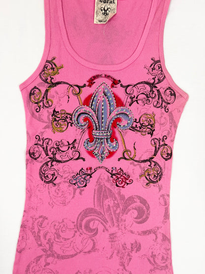 Vocal Pink Cross Tank ♡ M