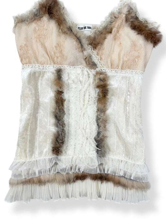 Fur Trim Velour Cami ☆ S
