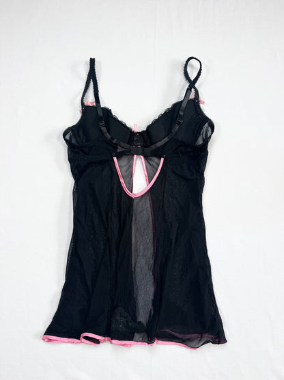 Black & Pink Cutout Cami ♡ 34B
