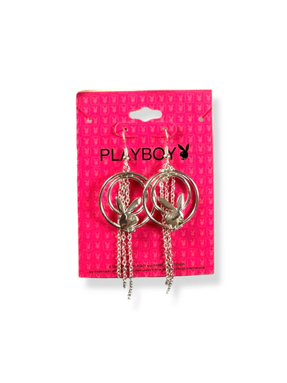 Playboy Chain Hoop Earrings