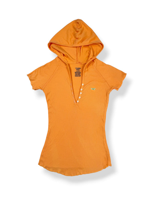 Orange Hollister Henley Tee ♡ S