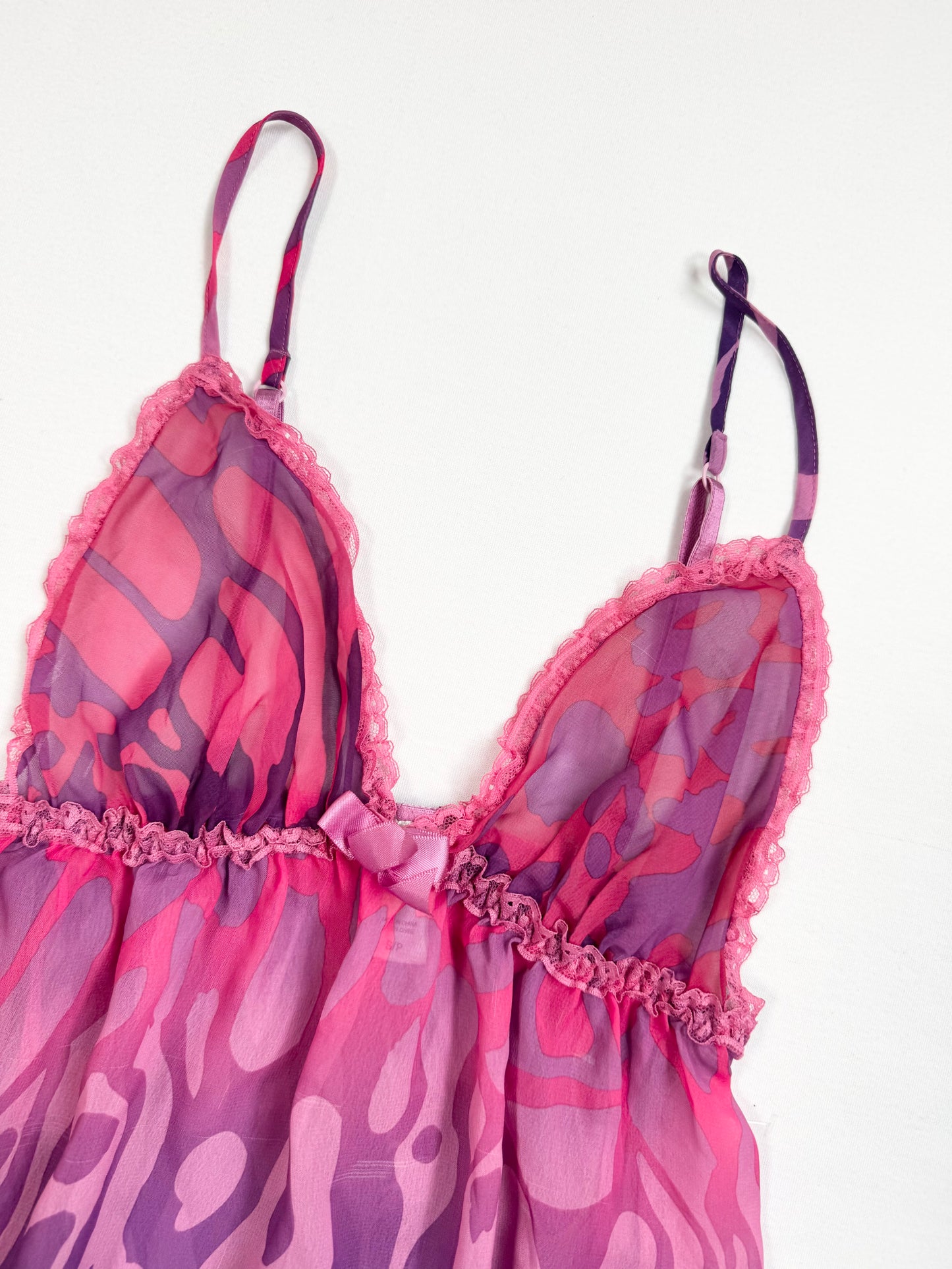 La Senza Purple & Pink Leopard Cami Skirt Set ♡ XS