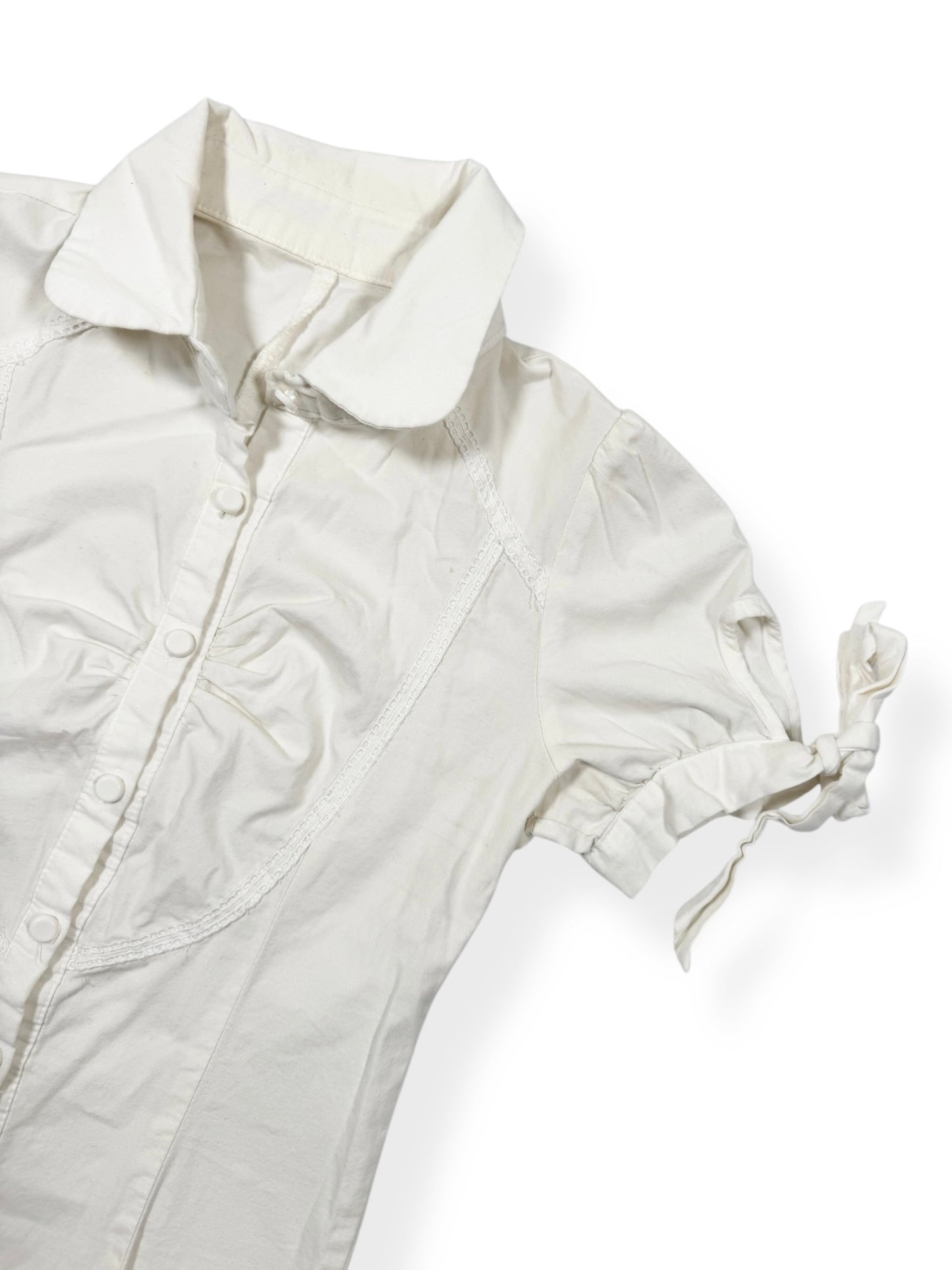 Tie Sleeves Button Up