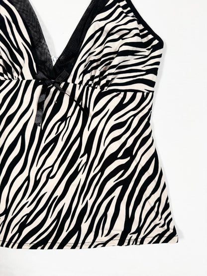 Zebra Cami & Micro Skirt Set