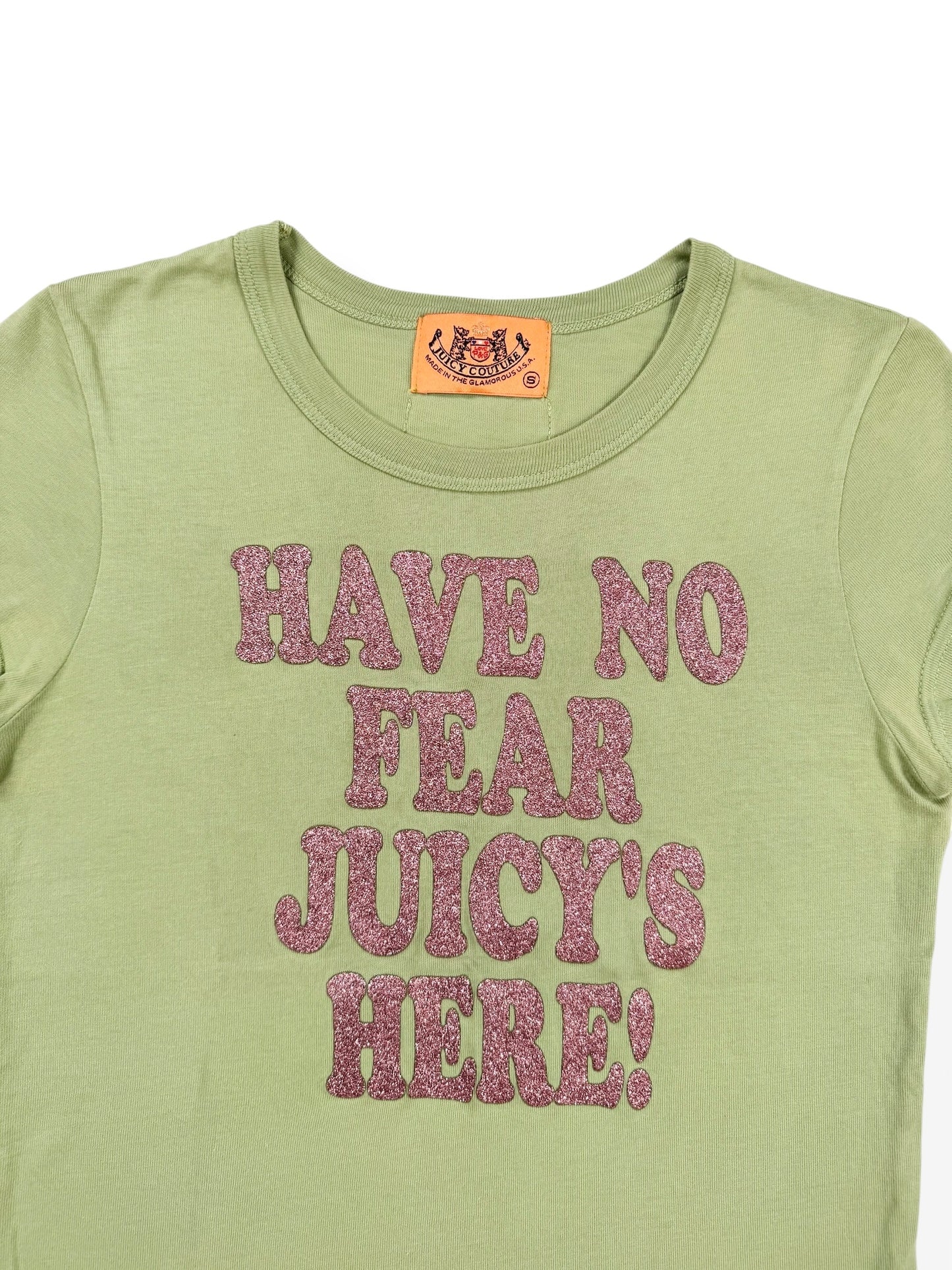 Juicy Couture Pink & Green “Have No Fear Juicy’s Here!” Tee ♡ S