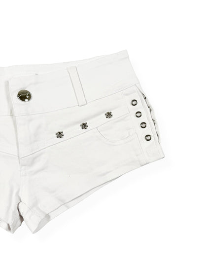 White Skull Shorts