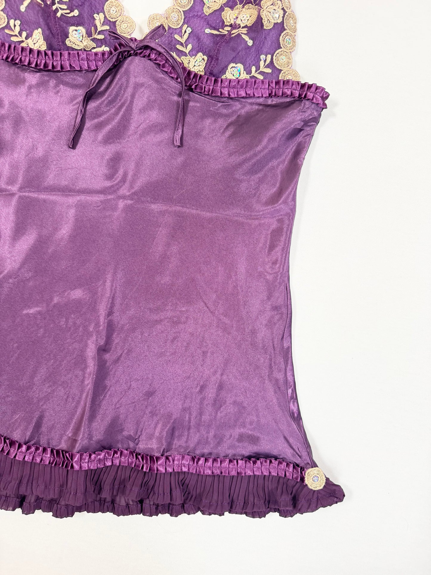 Purple Satin Cami ♡ S