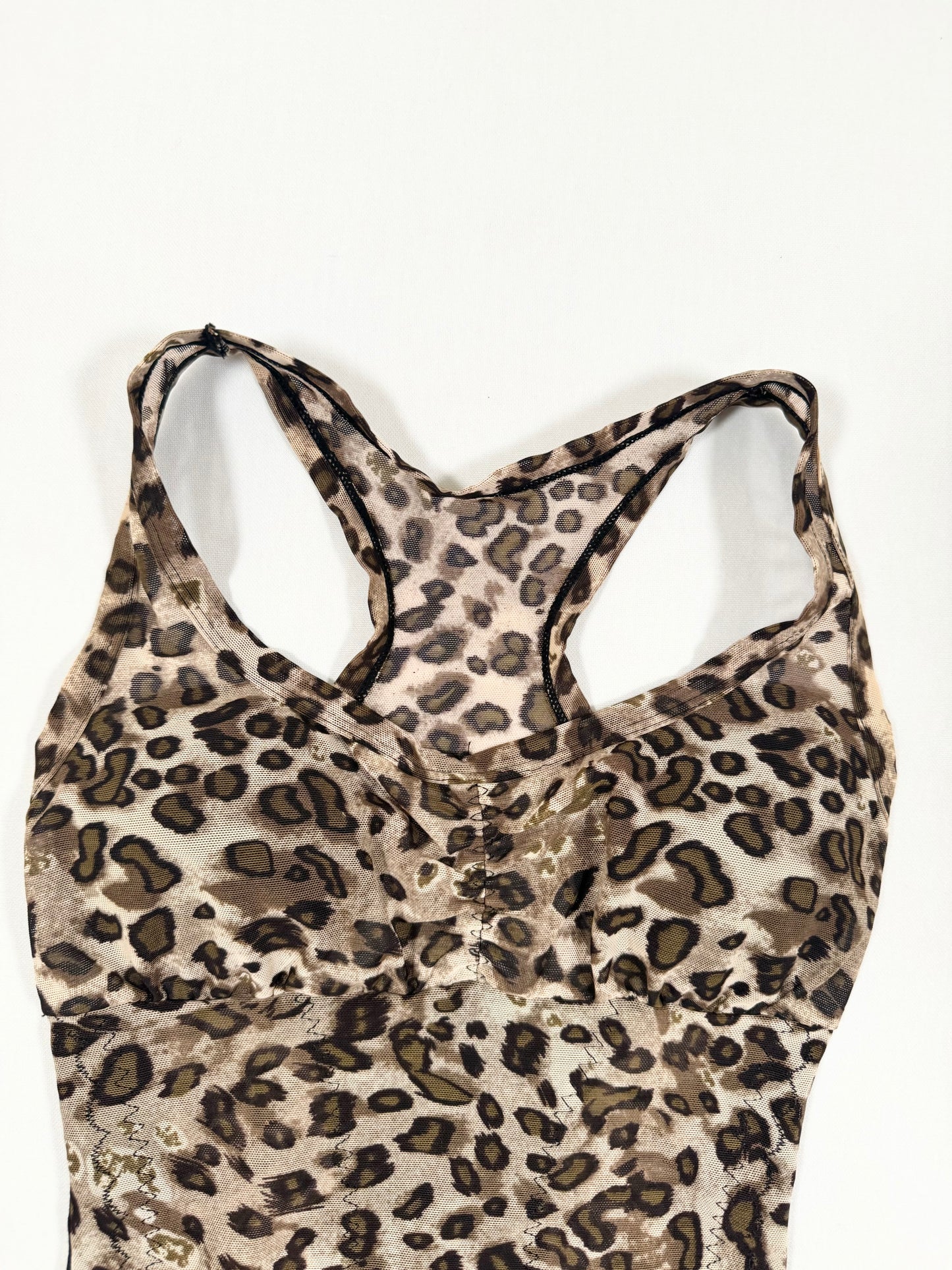 Leopard Mesh Shapewear Tank