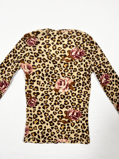 Morgan De Toi Leopard Rose Top