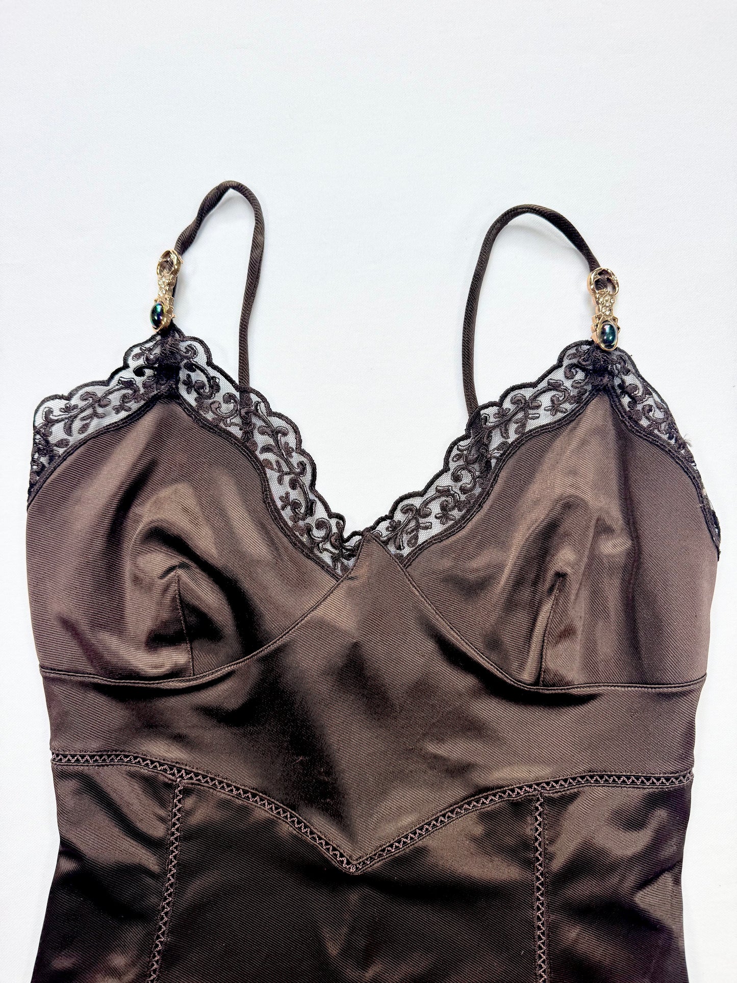Roberto Cavalli Satin Beetle Charm Cami ♡ M/L
