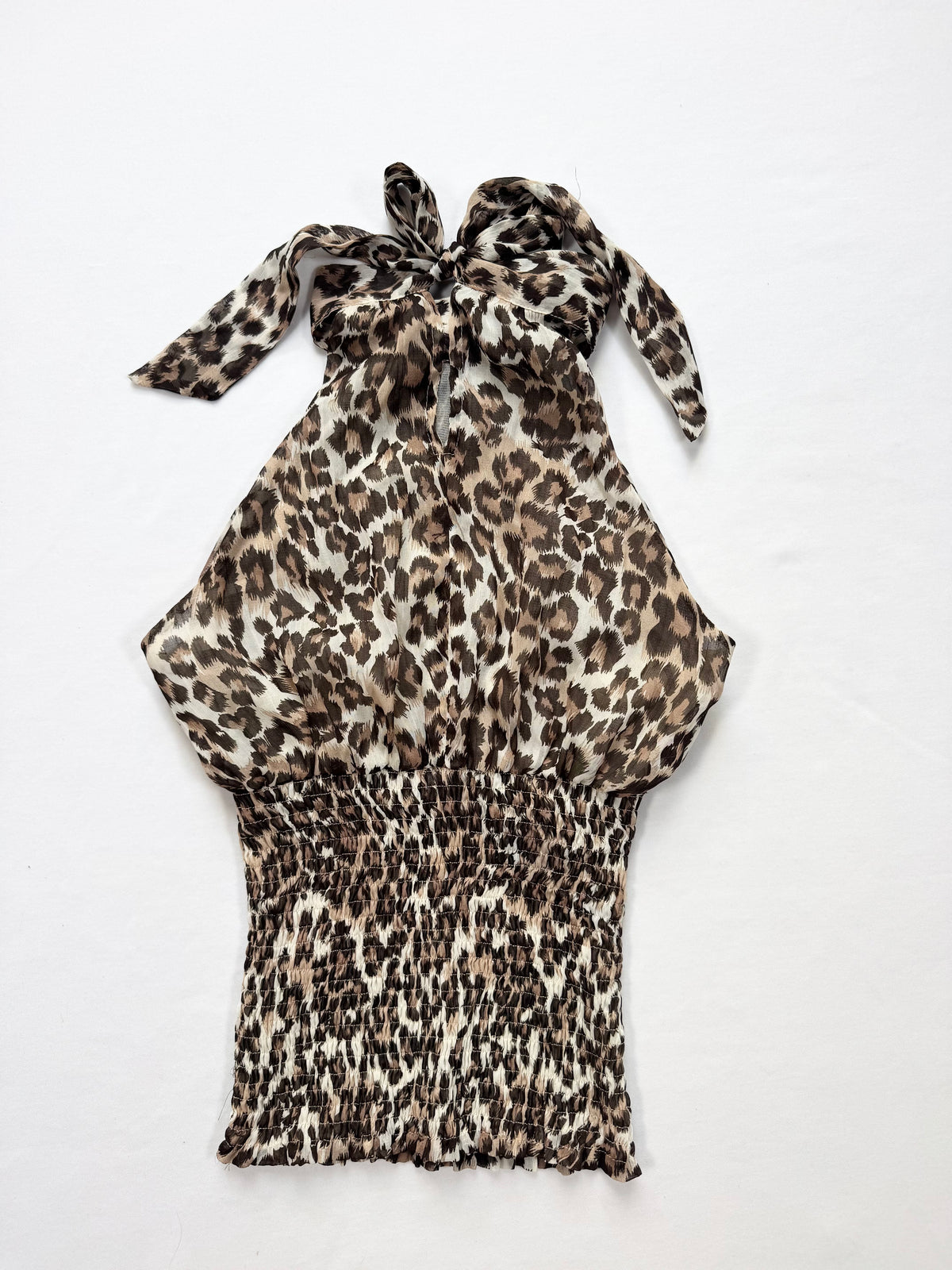 Leopard Ruched Torso Halter ♡ S