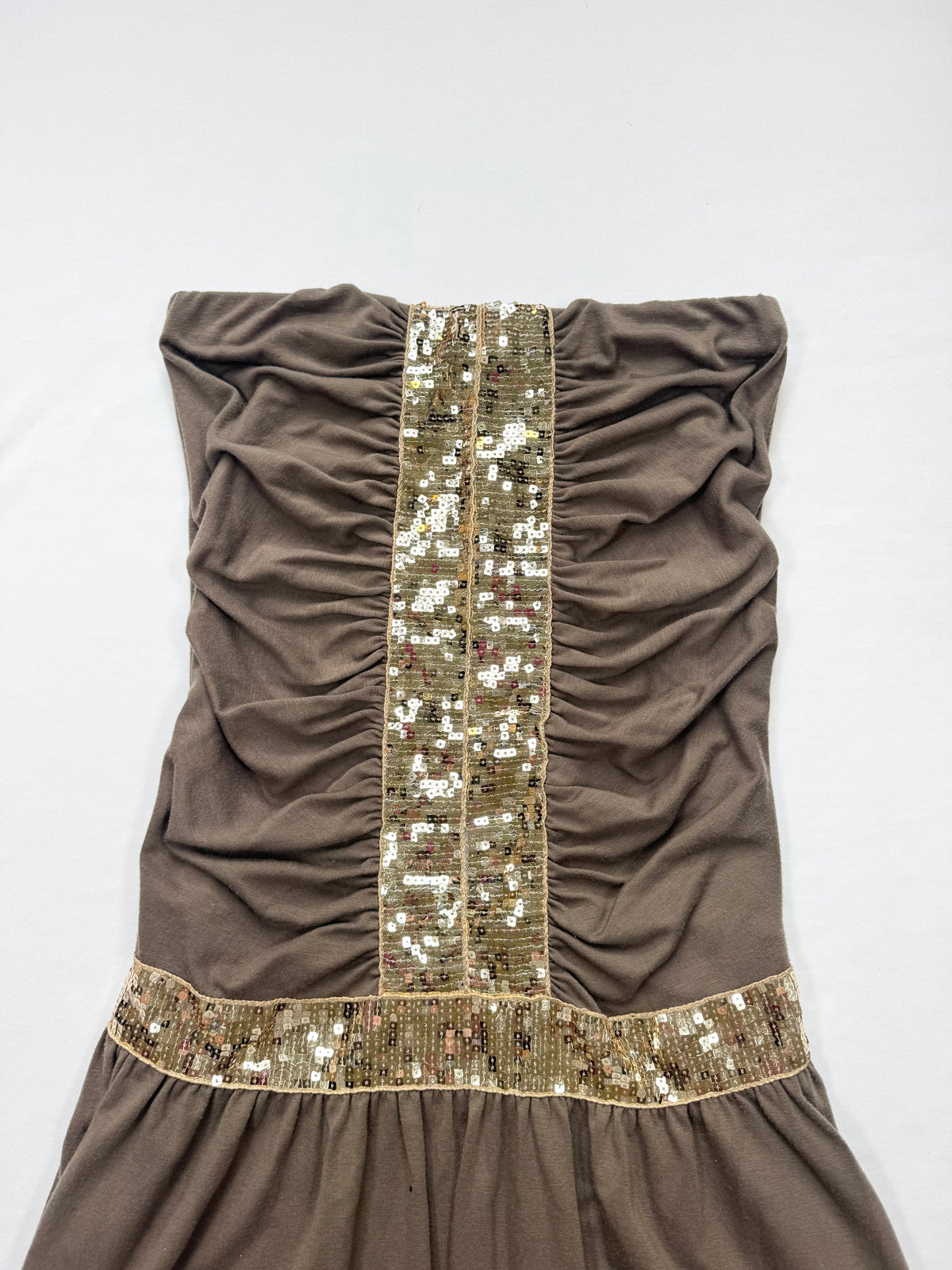 Brown Gold Sequin Mini Dress ♡ S/M