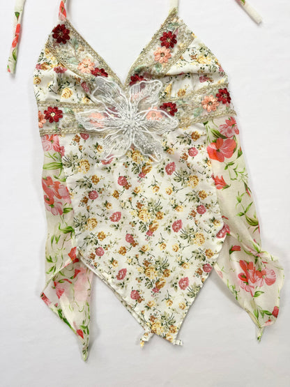 Flower Fairycore Halter Cami ♡ XS