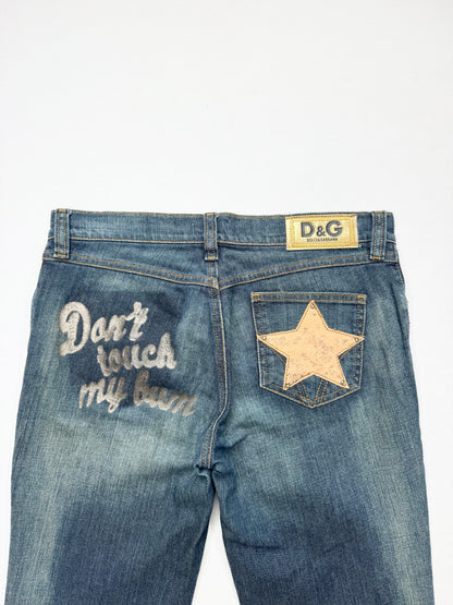 D&G “Don’t Touch My Bum” Jeans ♡ 28”