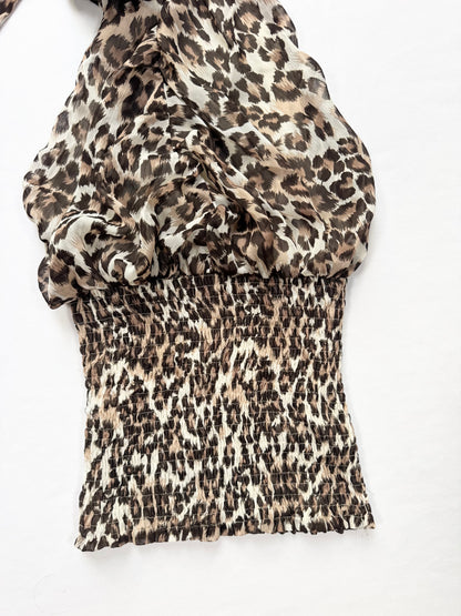 Leopard Ruched Torso Halter ♡ S