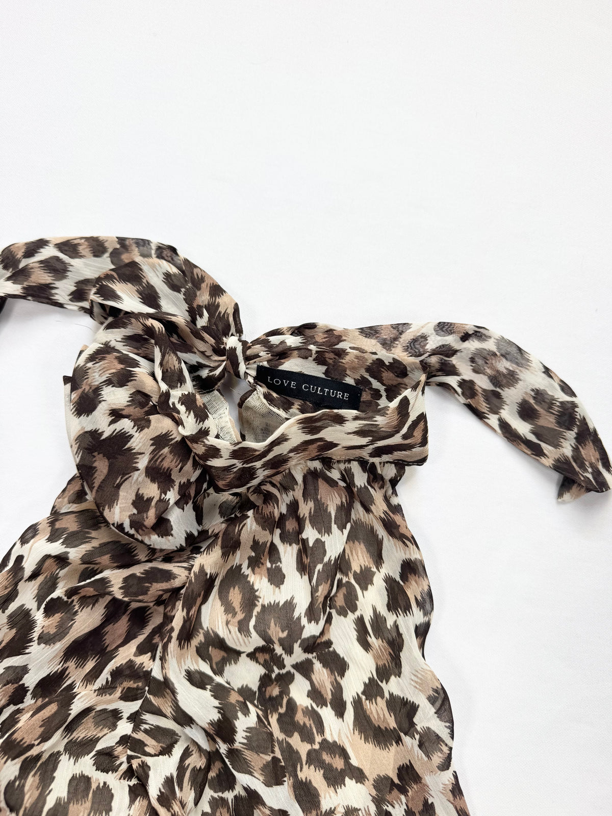 Leopard Ruched Torso Halter ♡ S