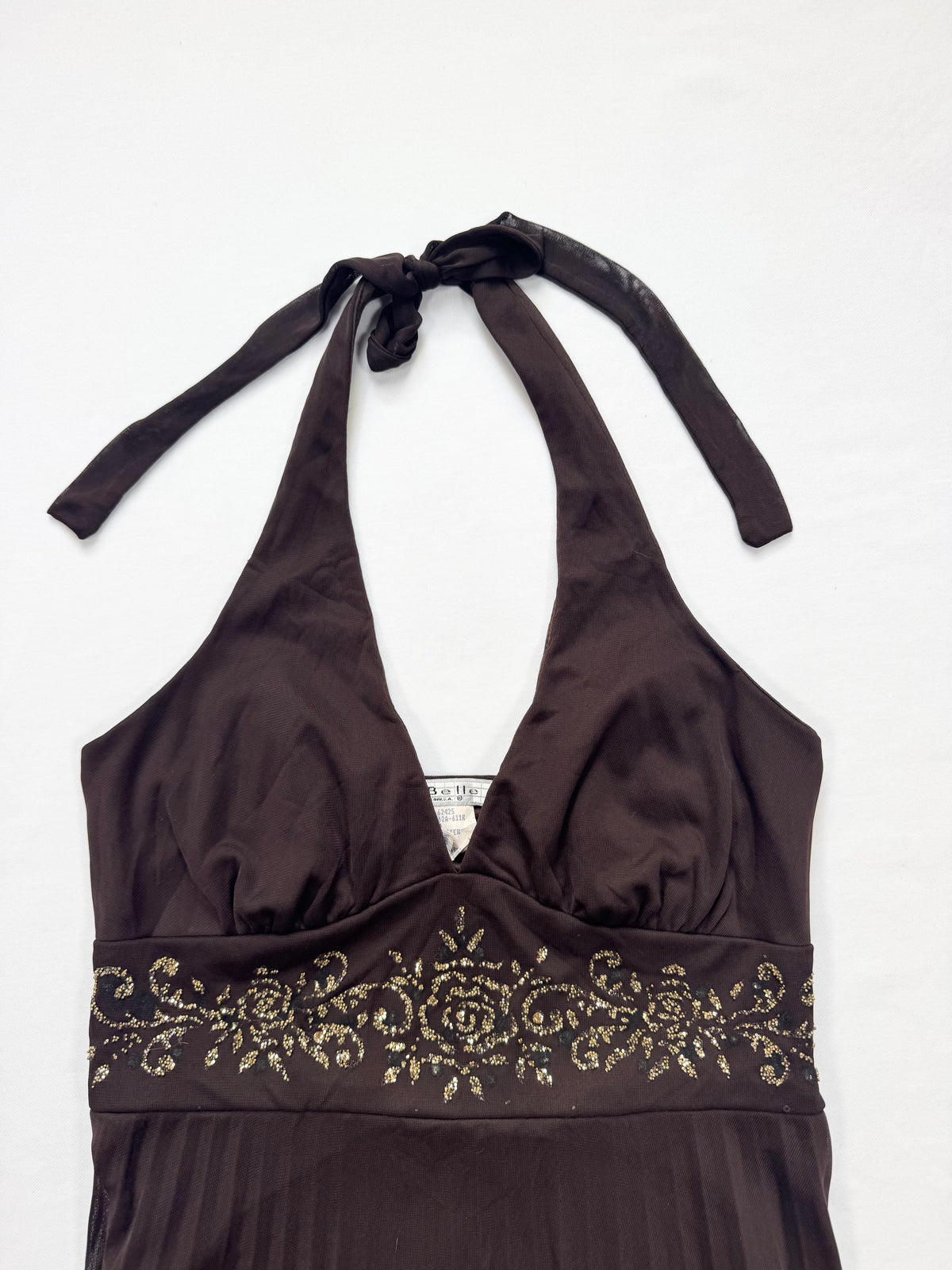 Brown Glitter Halter ♡ M