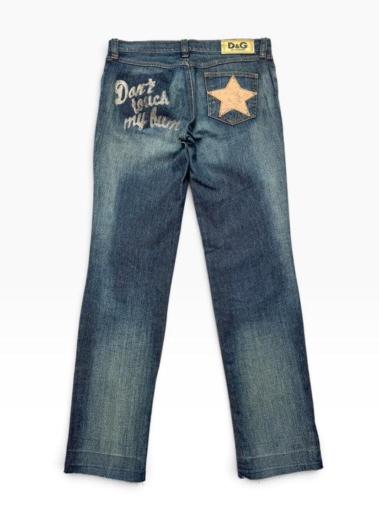 D&G “Don’t Touch My Bum” Jeans ♡ 28”
