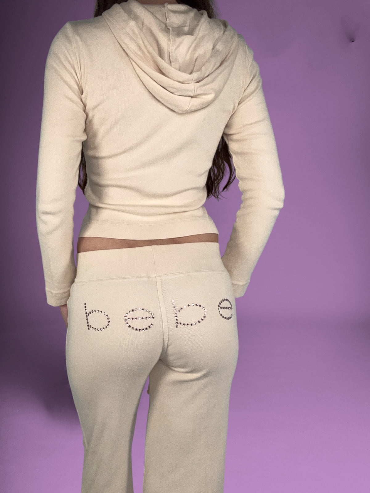 Bebe Beige Capri Tracksuit Set ♡ S