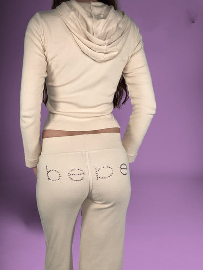 Bebe Beige Capri Tracksuit Set ♡ S
