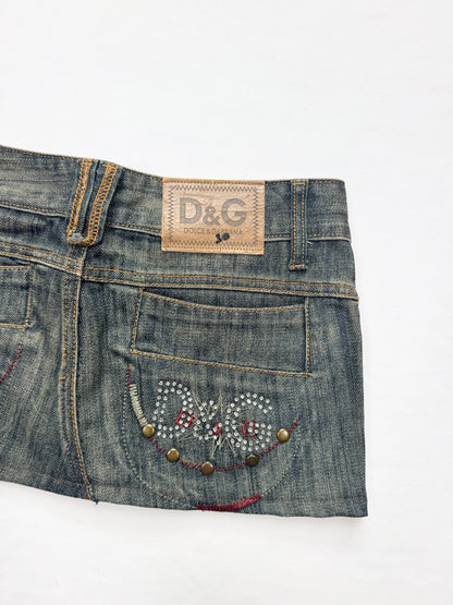 D&G Diamanté Mini Skirt ♡ XS