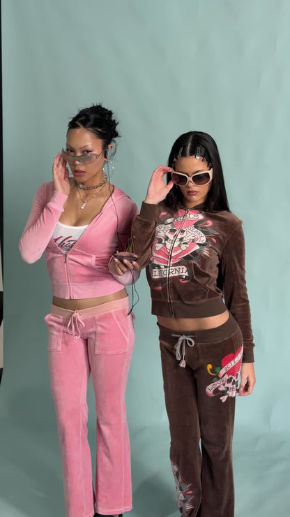 Brown Ed Hardy Tracksuit